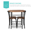 Dinette 3pc Dining Kitchen Mancave Apt Compact Space Table Storage   Chairs Set