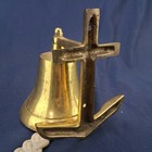 Antique Brass Finish -nautical Wall Decor Anchor Ship Bell W  Rope Lanyard Gift