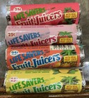 Life Savers Fruit Juicers Clear Glass Pitcher And Rare Set Of 4 Fruit Juicer 25c