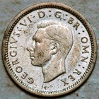 1943 Great Britain Silver 3 Pence Threepence  second Key Date   Lot  3