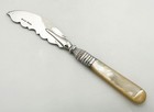 Antique Butter Spreader Sterling Silver Mop Victorian Birmingham 1898 G E Walton
