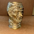 Heavy Solid Brass bronze Pirate Like Toby Face Mug - Very Ornate   w