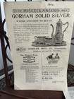 1894 Vintage Advertising Paper Ephemera Pages Gorham Solid Silver