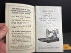 Vintage 1941 Singer Portable Electric Sewing Machine 221-1 Manual Instruction