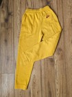 Nike Kids Bright Yellow Comfy Fleece Logo Joggers Size Xl