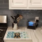 Caroline s Treasures Black And Tan Otterhound Coastal Sea Glass Cutting Board