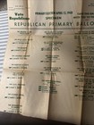 1948 Official Primary Election Ballot Republican Party Bender Presidential