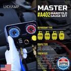 Lichamp Hvac R410a Manifold Gauge Set Ac R134a  Freon R22 R32 410a 134a Diagn