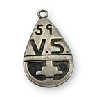 Native American Hopi Indian Lawrence Saufkie 59 V s  Pendant Sterling Silver