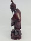 Vintage Original Japanese 12  Wood Carving Fisherman Antique Estate Cleanout 