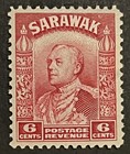 Travelstamps  1934 Sarawak Stamps Sc  116 - 6c Sir Charles V  Brooke Mint Mogh