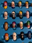 Mighty Beanz Lot Of 25 W  Tray - Genie  103  Complete Rock Band  Space Monkey  T