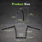 12  Pre-wired Meathook Ape Hanger Handlebar For Harley Touring Road Glide 24-26