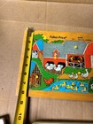 Vtg Fisher-price 10 Pce Pick Up   Peek Wooden Puzzle 2711 Barn 1984 Farm Animal