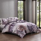 Bebejan Plum Petal 100  Cotton 5 Piece Reversible Comforter Set In Queen