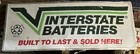 Authentic Vtg Interstate Battery Advertising Metal Sign  2 x5  Gas Oil Garage