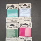Pure Silk Embroidery Ribbon  Lot Of 14 Various Sizes And Colors