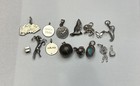 Lot Of 15 Vintage 925 Sterling Silver Charm Pendants