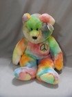 1990s Ty Beanie Buddie And Baby Peace Rainbow Plush Bears W  Tags 13 1 2    8 