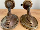 Rare Lovely Pair Antique Victorian Brass Sconces Ornate Design W brass Tassles