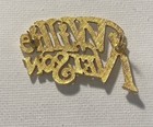 Willie Nelson Gold Tone Vintage Pin Double Pin On Back Perfect For Cowboy Hat