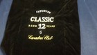 Canadian Club Classic Whiskey Black Felt Velour Drawstring Bag 9x7 Stitched New
