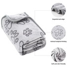 Cute Dog Paw Print Pet Blanket Soft Flannel Plush Mat For Cats Small   Medium Do