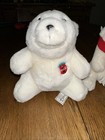 Coca Cola Polar Bear Plush Bean Bag Stuffed Animal Lot Of 2