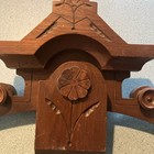 Antique Carving Wood  Pediment Architectural Salvage Wooden Clock Top