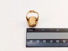 Antique Victorian Orlando Genuine Crystal Flower Leaf Design Gold Tone Ring 