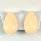 Vintage Lot Of 3 Pastel Color Clip On Earrings Retro Mid Century Modern