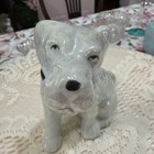 Vintage Dog Figurine Made In Japan White Ceramic Puppy Collar Decor