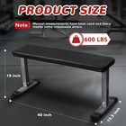 Flat Weight Bench Heavy Duty Workout Bench For Home Gym Strength Training