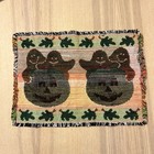 Vtg 1980   s Pumpkin Ghost Halloween Tapestry Placemats Decor 12x18 Holiday