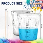 24 Pcs 64 Oz 1800 Ml Paint Measuring Cups Mixing Cups With Graduated And 20