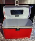 Norstrom Vintage Red Travel Overnight Case Cosmetic Train