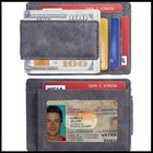 Men Leather Slim Clip Magnetic Front Pocket Wallet Money Id Credit Card Holder