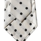 Dolce   Gabbana Tie White Black Polka Dot Silk Adjustable Women Necktie 320usd