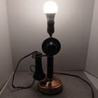 Rare Vintage Antique Kellogg Brass Candlestick Telephone Lamp Chicago Pat  1901