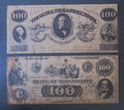 Complete  Confederate Currency Set A Antiqued Reproductions Museum Souvenir Bill