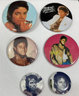 Michael Jackson Buttons Pin Backs Lp Covers - Lot