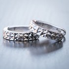Men s White Gold Plated 925 Sterling Silver Hoops Diamond Cut Hoop Earrings