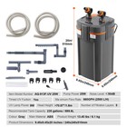 235 Gallon Aquarium Canister Filter 9w Uv Sterilizer 660gph Fish Tank With Pump