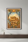         Greece Parthenon Art Poster 24x36    - 200gsm Paper        Hi-res     Print