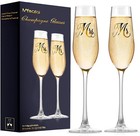 Mr    Mrs  Champagne Flute Set  Wedding Decor - His And Hers  Wedding Toastin   