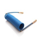 15  Red And Blue Coil Coiled Air Line Hose Set - Trailer Brake - 1 2  Fittings