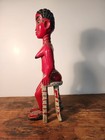 Vintage Blolo Or Spirit Spouse Figure Wood Painted Baule Ivory Coast West Africa