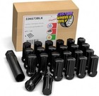 24 Pcs M14x2 14x2 Thread Truck 1 90  Long Spline Lug Nuts 7 Spline Fits Black