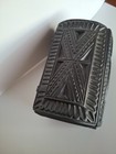 Vintage Aztec Mayan Hand Carved Black Stone Hinged Box 5  X 3 5  X 3trinket Box 