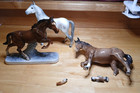 Vintage Porcelain Horse Figurine Beswick Goebel Fw Woolworth Lot Of 3 For Repair